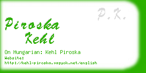 piroska kehl business card